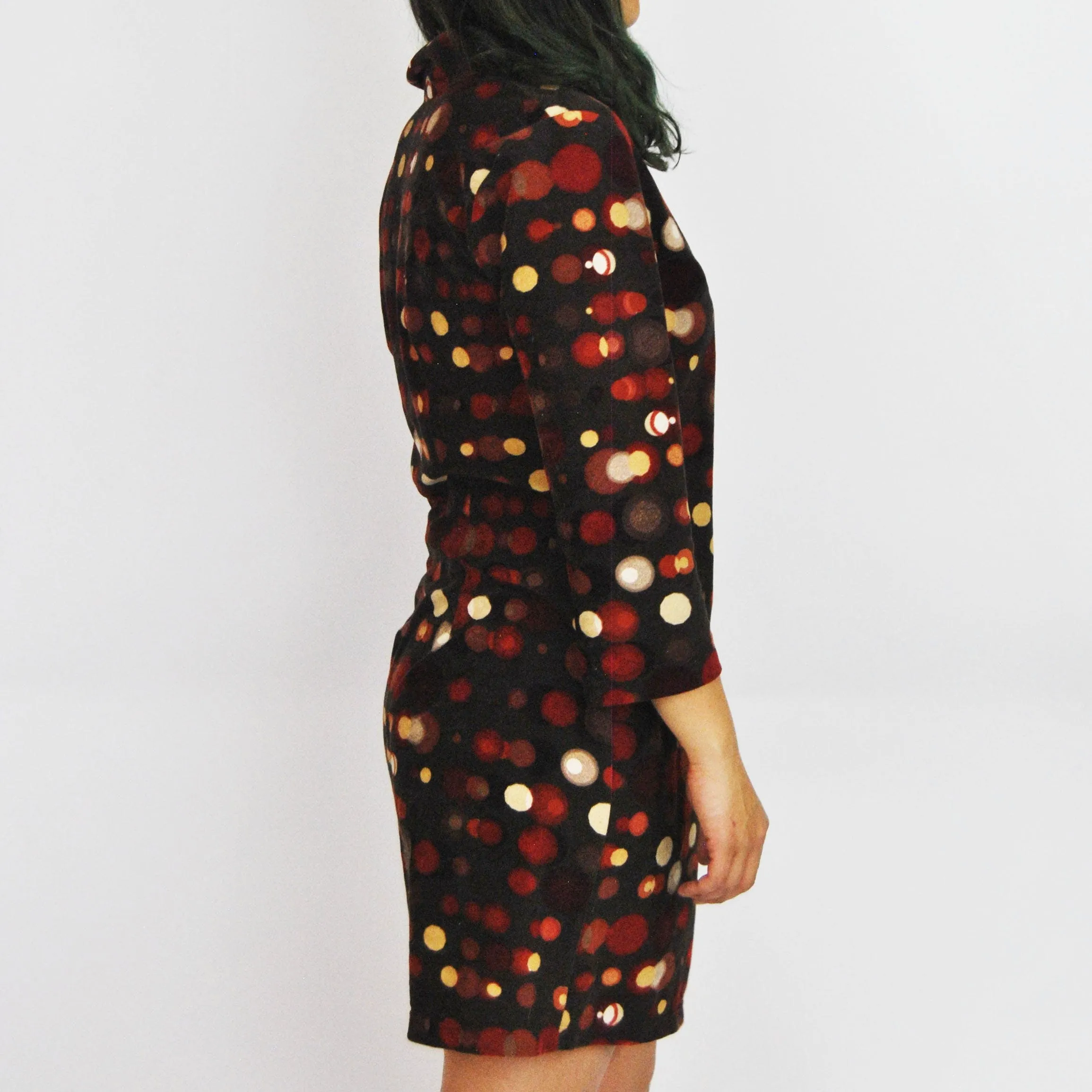 00's Polka Dotted Shirt Dress by Geisha