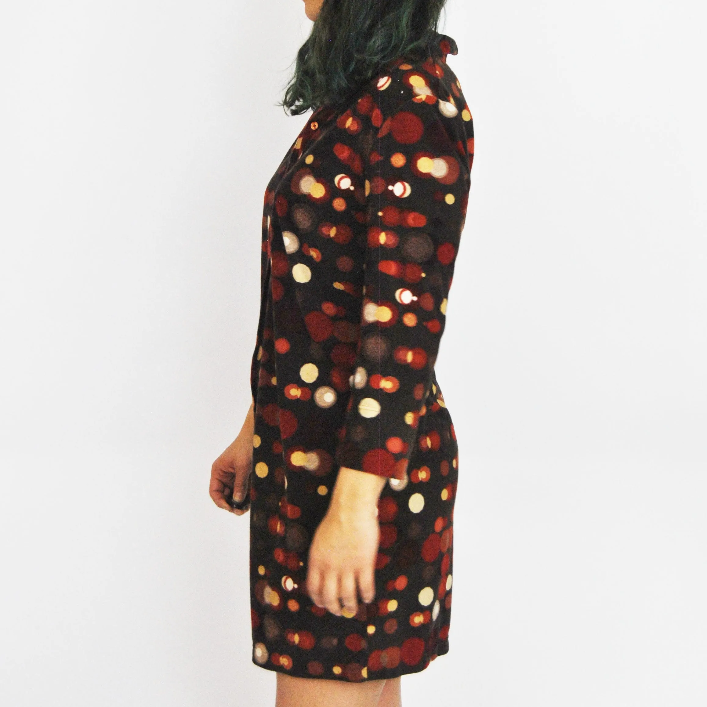 00's Polka Dotted Shirt Dress by Geisha