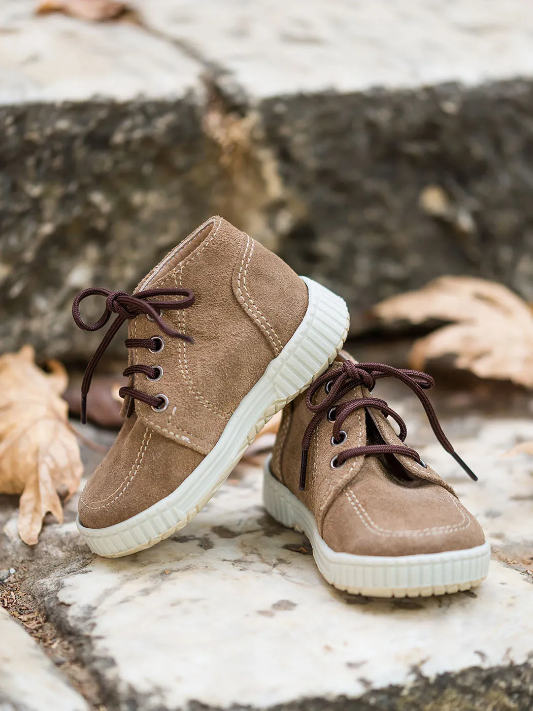 Baby bootie shoe for boy - Beige