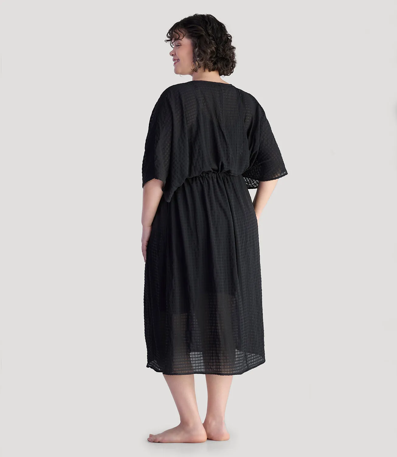 BellaStyle V-Neck Long Gathered Caftan