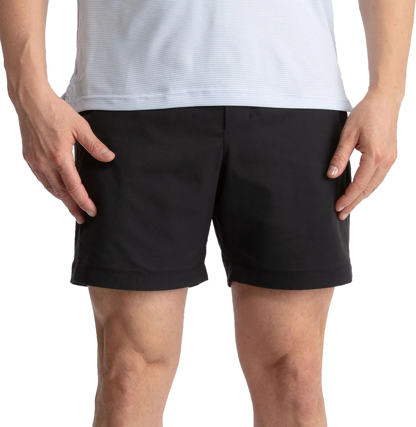 birddogs Mens Khaki Shorts ?C Casual, Slim Fit, Stretch Shorts with Built-in Liner for Comfort ?C Regular Length, 7?? Inseam