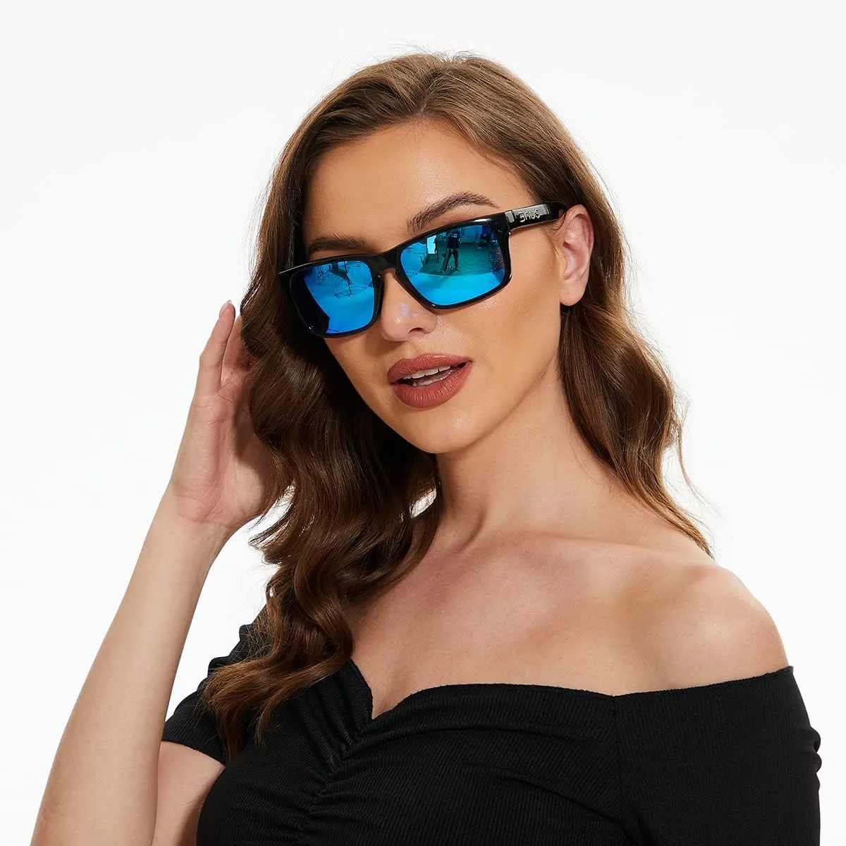 Bnus italy made classic sunglasses corning real glass lens w. polarized option