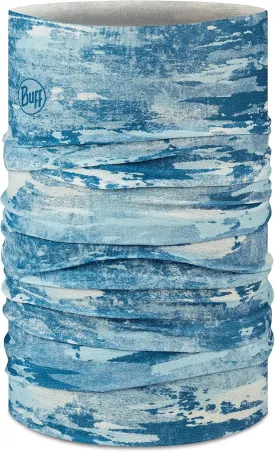 BUFF CoolNet UV Neck Gaiter, UPF 50 Sun Protection, Breathable, Versatile, Quick Dry Face Mask, Black & Blue, Adult Size