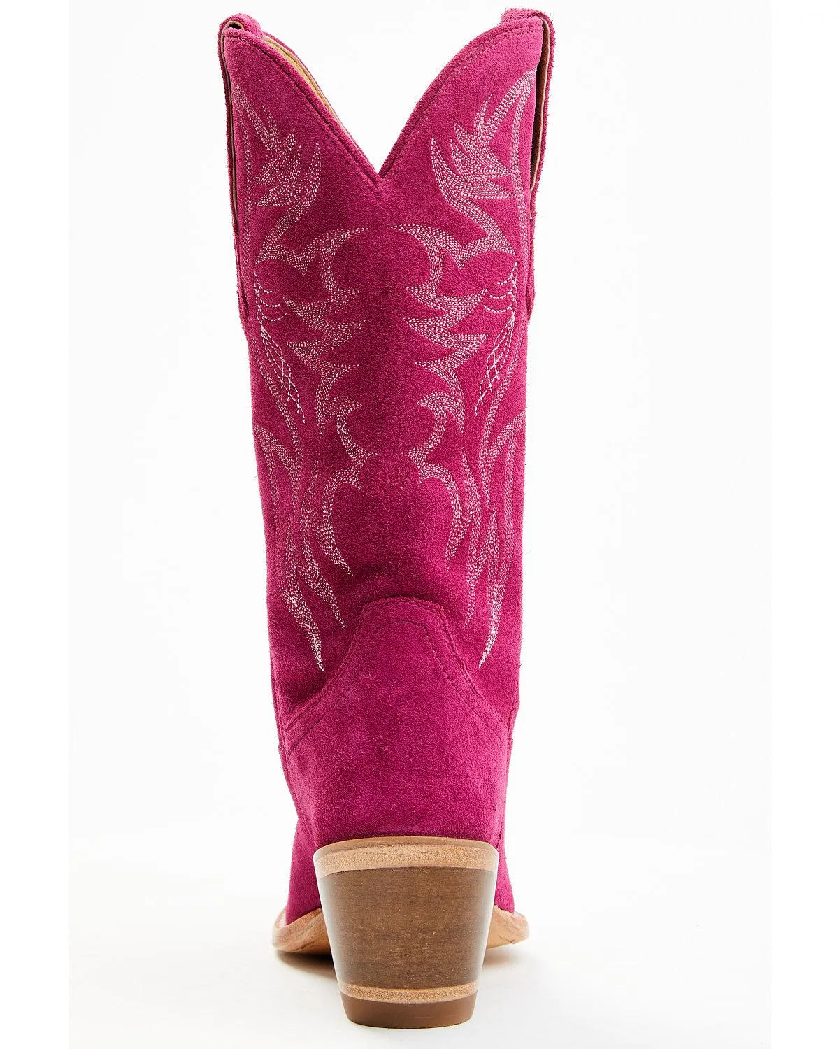 Charmed Life Berry Suede Western Boots - Round Toe