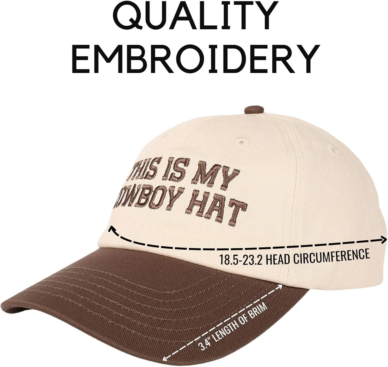 InnoBeta Cowboy Gifts Hat Cap for Men, Funny Adjustable Embroidered Cowboy Trucker Hat
