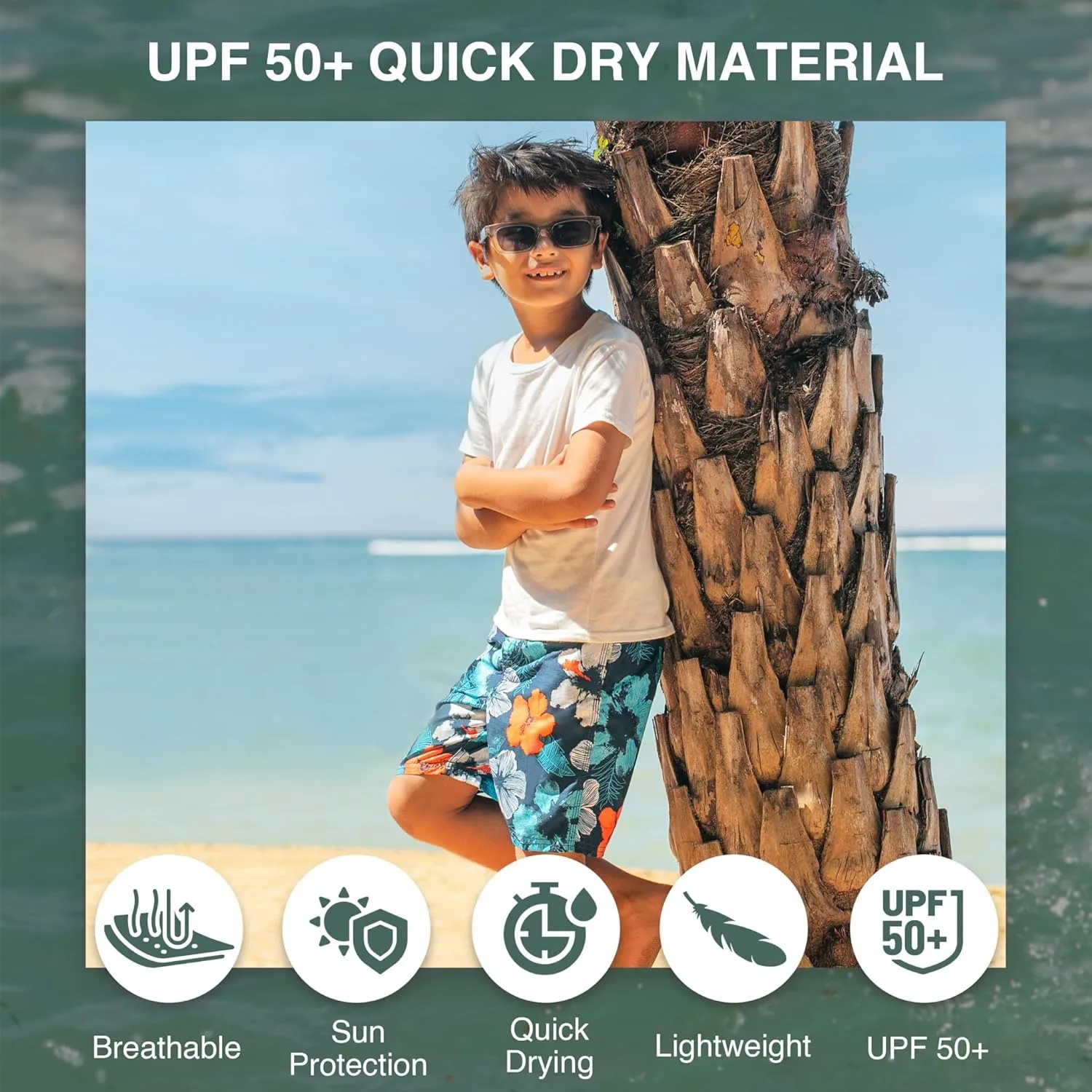Kanu Surf Viper Boys Swim Trunks with UPF 50  Sun Protection-Quick Dry Boys Swimsuit