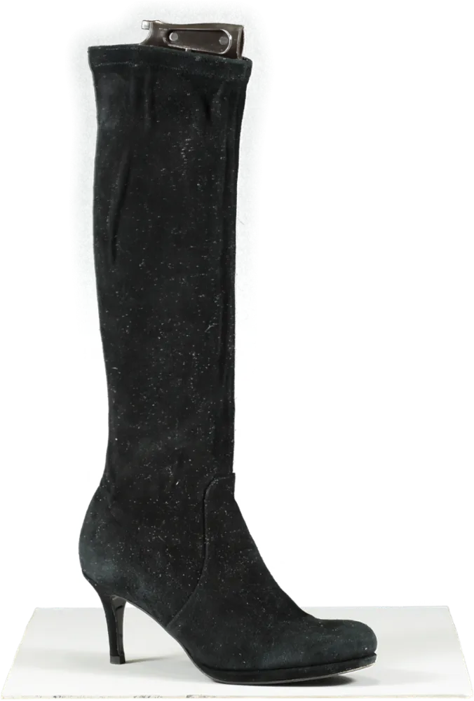 LK Bennett Black Suede Heeled Boots UK 6 EU 39 👠