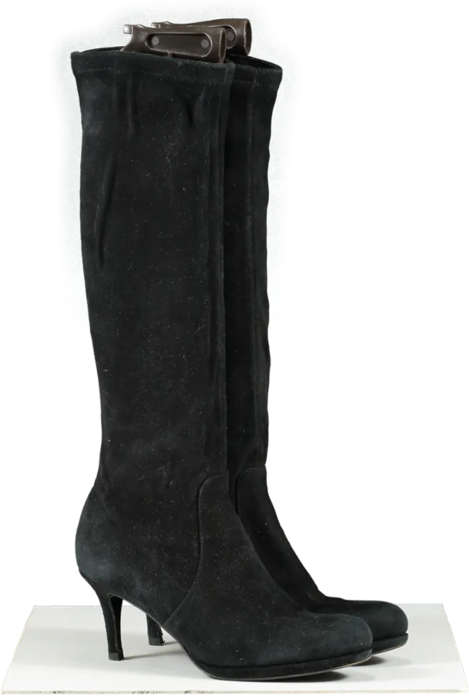 LK Bennett Black Suede Heeled Boots UK 6 EU 39 👠