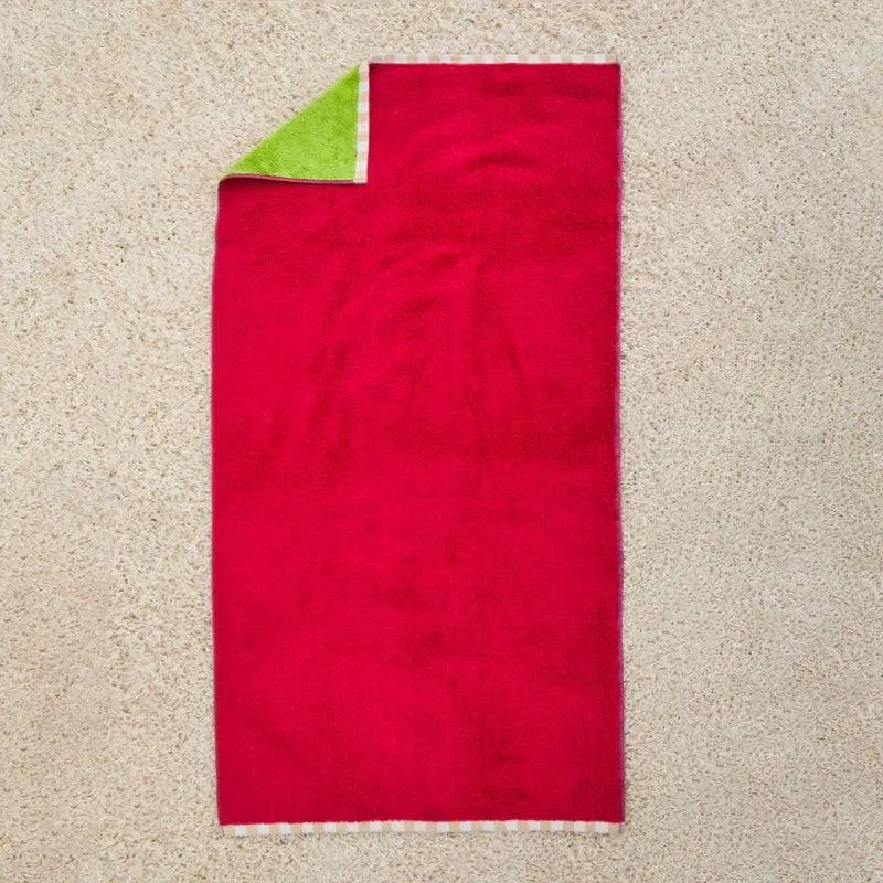 Magenta Green Bath Towel