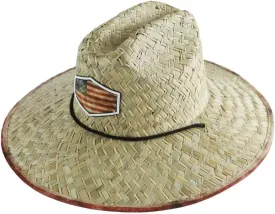 Men's and Wowen's Lifeguard Straw Hat Wide Brim Beach Hat Sun Protection Outdoor Hat for Fishing Hiking