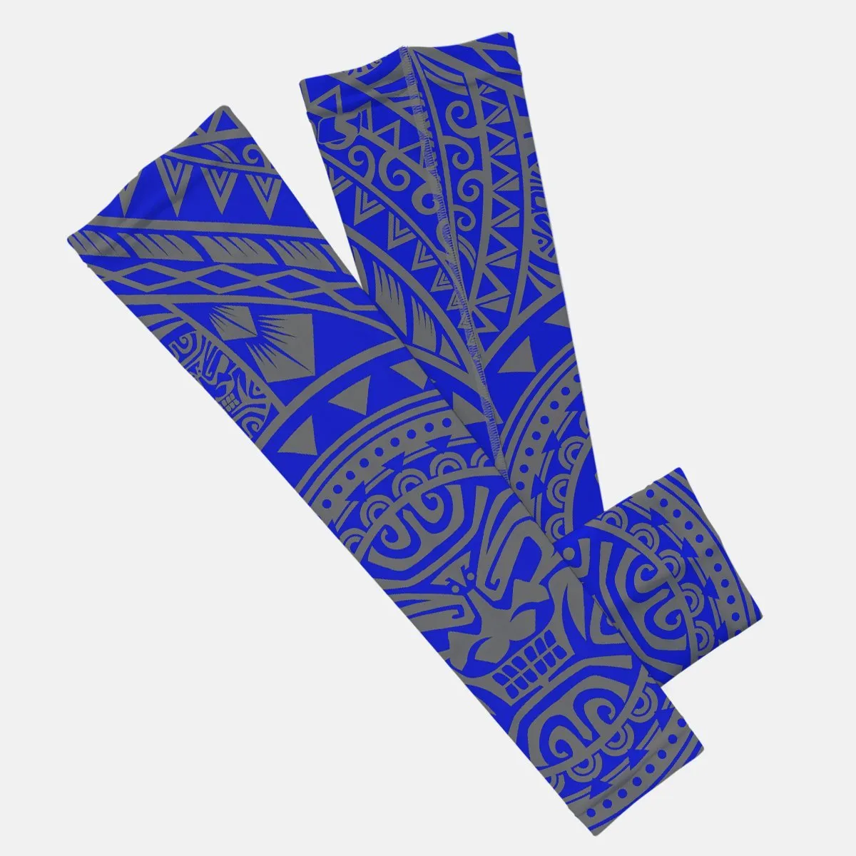 Oceanic Warrior Gray Blue Kids Arm Sleeve