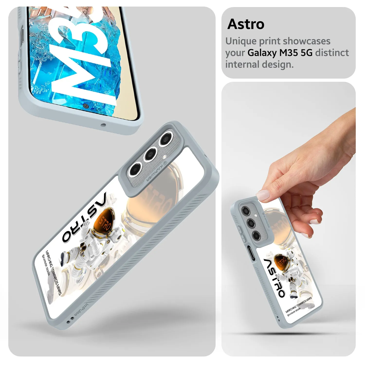 Samsung Galaxy M35 Back Cover Case | Astro-Gray