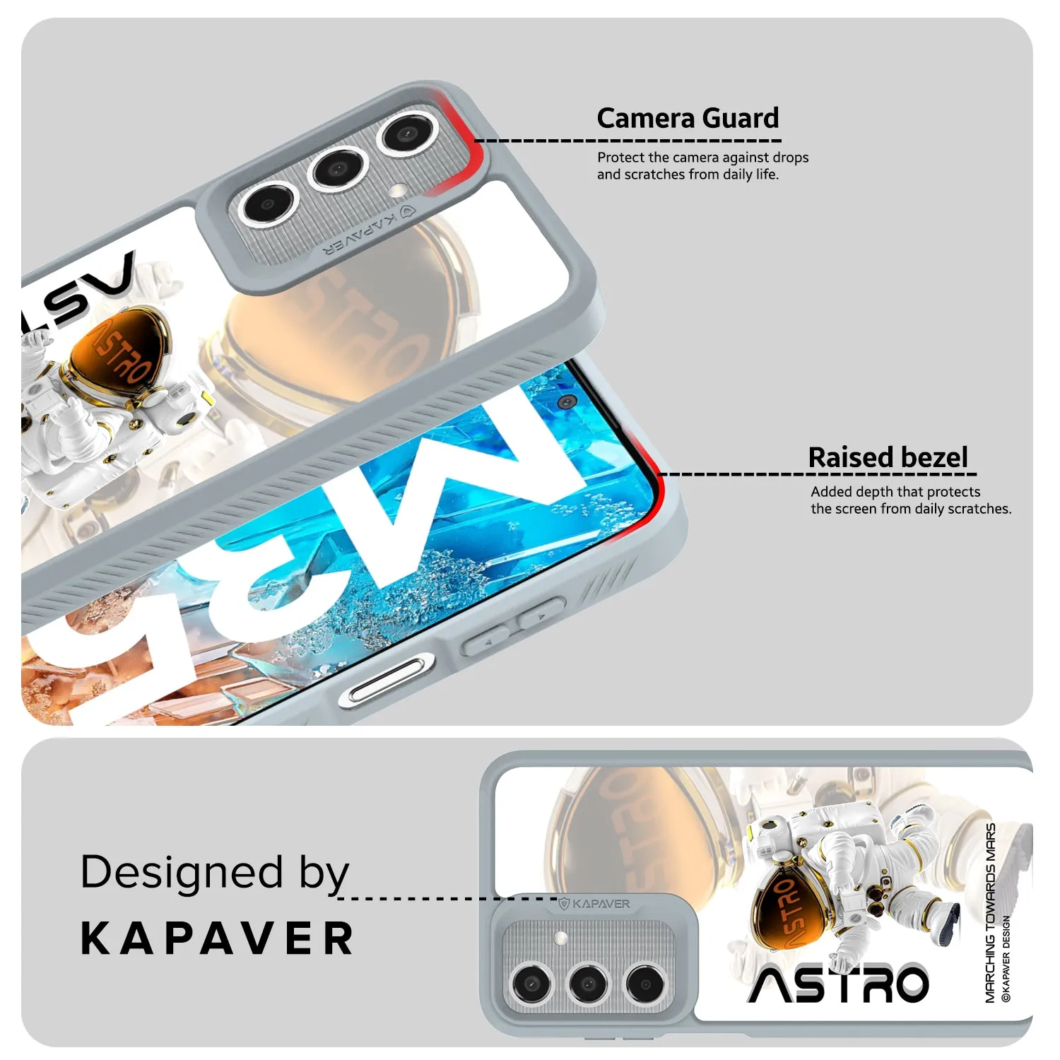 Samsung Galaxy M35 Back Cover Case | Astro-Gray