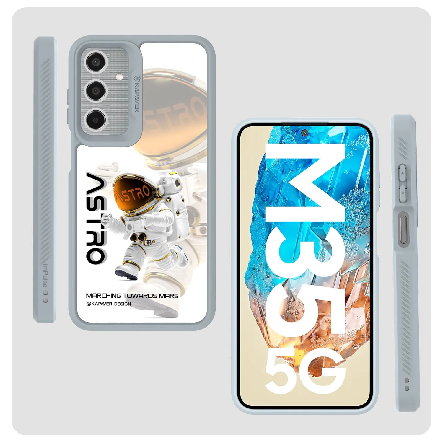 Samsung Galaxy M35 Back Cover Case | Astro-Gray
