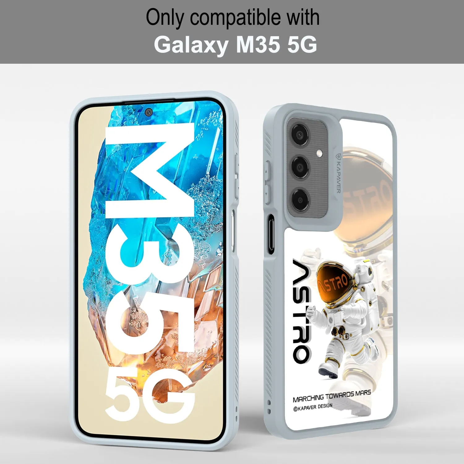 Samsung Galaxy M35 Back Cover Case | Astro-Gray